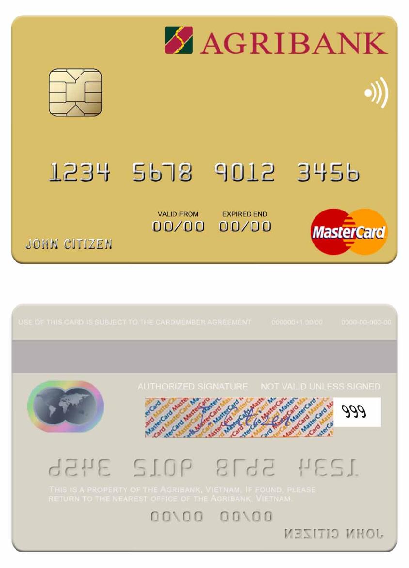 Vietnam Agribank mastercard